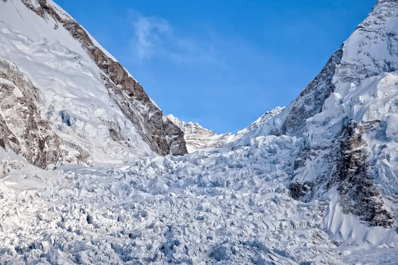 The Khumbu Icefall - A treacherous section on the route to the summit